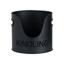 Black Finish Logs And Kindling Buckets & Matchstick Holder