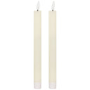 Luxe Collection Natural Glow S/ 2 Ivory LED Dinner Candles