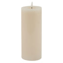 Luxe Collection Melt Effect 3.5x9 Taupe LED Wax Candle