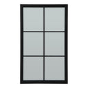 Black Wood Large Window Mirror