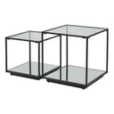 Lennox Black Framed Set Of 2 Side Tables