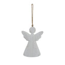 Large Whitewashed Rustic Hanging Angel