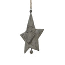 Large Rustic Hanging Santa Star