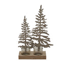 Rustic Double Silhouette Trees On Stand