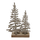 Rustic Double Silhouette Trees On Stand