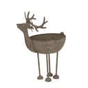 Large Rustic Metal Reindeer Bowl