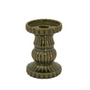 Alora Olive Ceramic Pillar Candle Holder
