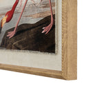 Flora & Fauna Collection Flamingo On Linen In Beaded Frame