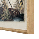 Flora & Fauna Collection Heron On Linen In Beaded Frame
