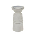White Carved Candle Holder