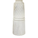 Large White Carved Candle Holder