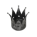 Antique Silver Crown Candle Holder