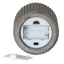 Luxe Collection Natural Glow Grey Ribbed Medium Led Candle