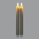 Luxe Collection Natural Glow Taupe  Ribbed Taper Candles