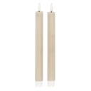 Luxe Collection Natural Glow Taupe  Ribbed Taper Candles