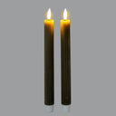 Luxe Collection Natural Glow Grey  Ribbed Taper Candles