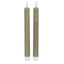 Luxe Collection Natural Glow Sage  Ribbed Taper Candles