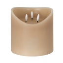 Luxe Collection Natural Glow 6x6 Taupe Melted LED Candle