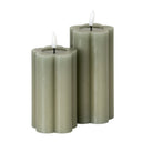 Luxe Collection Natural Glow 2.75x6 Grey Pillar LED Candle