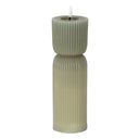 Luxe Collection Natural Glow 2.75x10 Grey Carved LED Candle