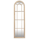 Washed Wood Tall Arched Window Mirror