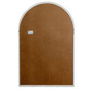 Washed Wood Arched Window Mirror