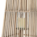 Large Silo Wicker Lantern With Glass Holder