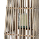 Medium Silo Wicker Lantern With Glass Holder