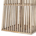 Medium Silo Wicker Lantern With Glass Holder