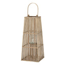 Medium Silo Wicker Lantern With Glass Holder
