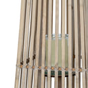 Small Silo Wicker Lantern With Glass Holder