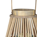 Medium Peardrop Wicker Lantern With Glass Holder