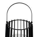 Lynk Medium Lantern With Handle And Glass Candle Holder