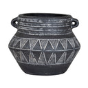 Etched Collection Pot With Handle