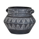 Etched Collection Pot With Handle